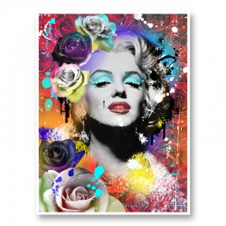 Marilyn Monroe Flowers Pop Art Print