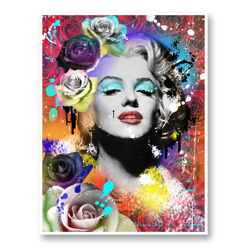 Marilyn Monroe Flowers Pop Art Print Marilyn Monroe Flowers Pop Art Print