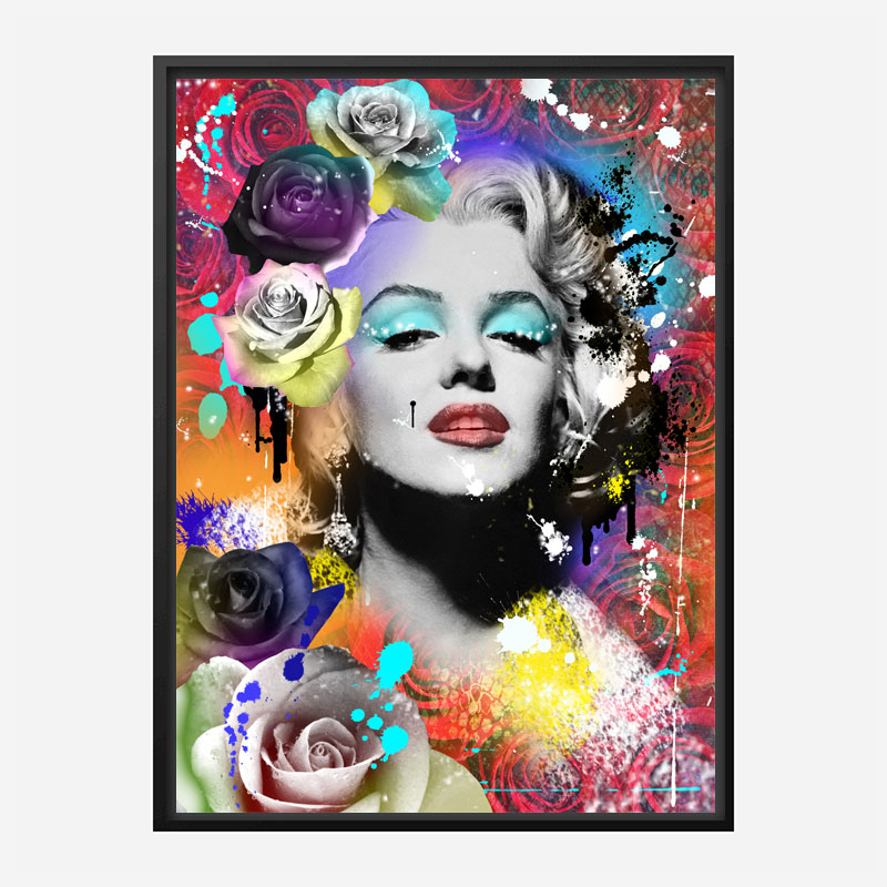 Marilyn Monroe Flowers Pop Art Print Marilyn Monroe Flowers Pop Art Print