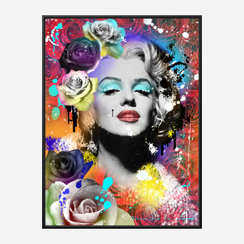 Marilyn Monroe Flowers Pop Art Print Marilyn Monroe Flowers Pop Art Print