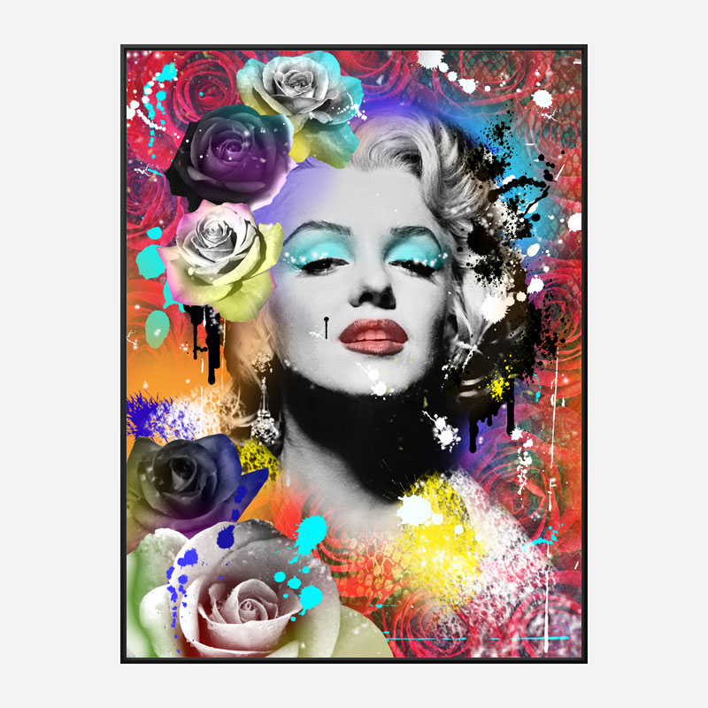 Marilyn Monroe Flowers Pop Art Print Marilyn Monroe Flowers Pop Art Print