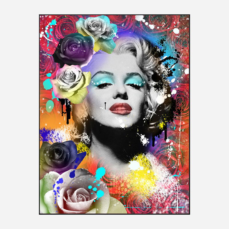 Marilyn Monroe Flowers Pop Art Print Marilyn Monroe Flowers Pop Art Print