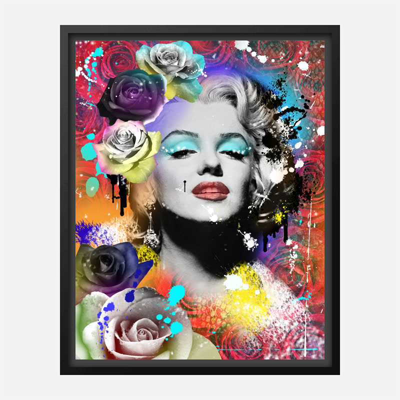 Marilyn Monroe Flowers Pop Art Print Marilyn Monroe Flowers Pop Art Print