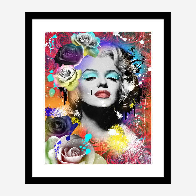 Marilyn Monroe Flowers Pop Art Print Marilyn Monroe Flowers Pop Art Print