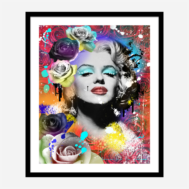 Marilyn Monroe Flowers Pop Art Print Marilyn Monroe Flowers Pop Art Print