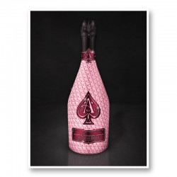 Diamond Rose Ace Of Spades Champagne Art Print
