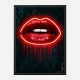 LV Lips Neon Style Art Print LV Lips Neon Style Art Print