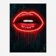 LV Lips Neon Style Art Print LV Lips Neon Style Art Print