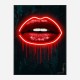 LV Lips Neon Style Art Print LV Lips Neon Style Art Print