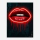 LV Lips Neon Style Art Print LV Lips Neon Style Art Print
