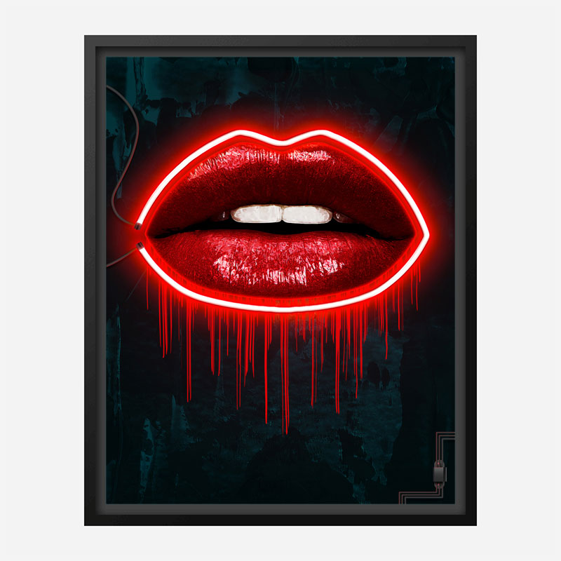 LV Lips Neon Style Art Print LV Lips Neon Style Art Print