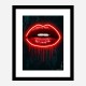 LV Lips Neon Style Art Print LV Lips Neon Style Art Print