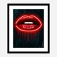 LV Lips Neon Style Art Print LV Lips Neon Style Art Print