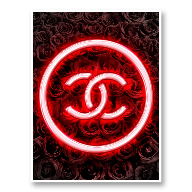 Chanel Neon Style Art Print Chanel Neon Style Art Print
