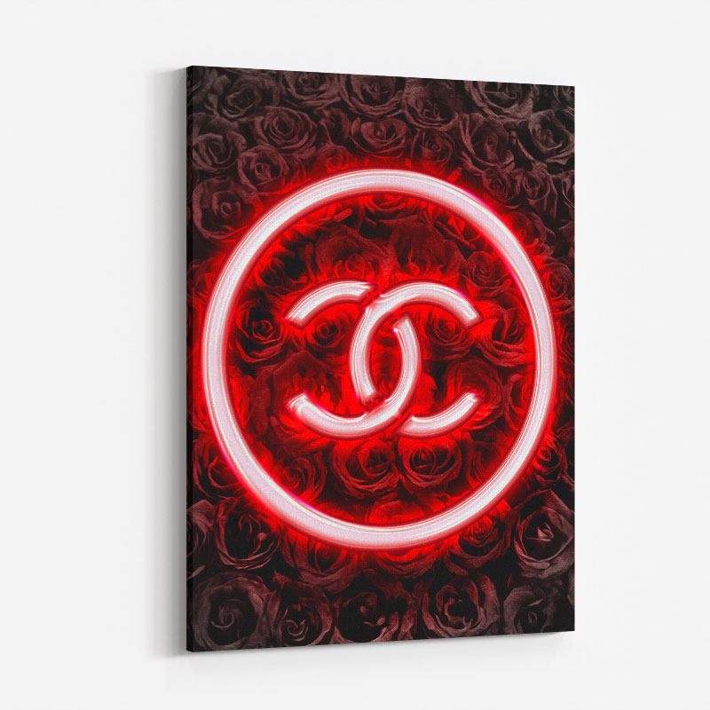 Chanel Neon Style Art Print Chanel Neon Style Art Print
