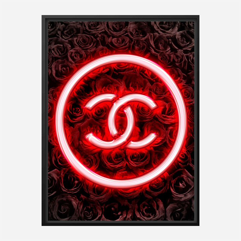 Chanel Neon Style Art Print Chanel Neon Style Art Print