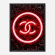 Chanel Neon Style Art Print Chanel Neon Style Art Print