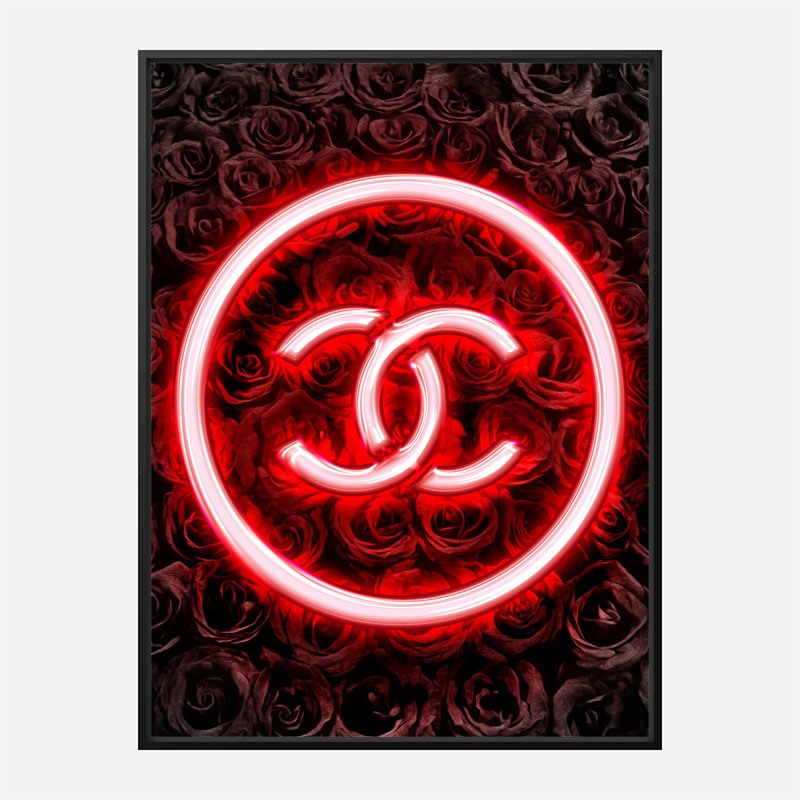 Chanel Neon Style Art Print Chanel Neon Style Art Print