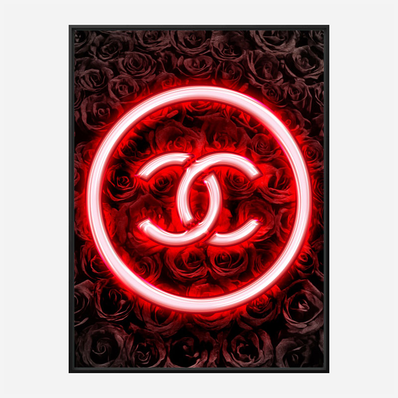 Chanel Neon Style Art Print Chanel Neon Style Art Print