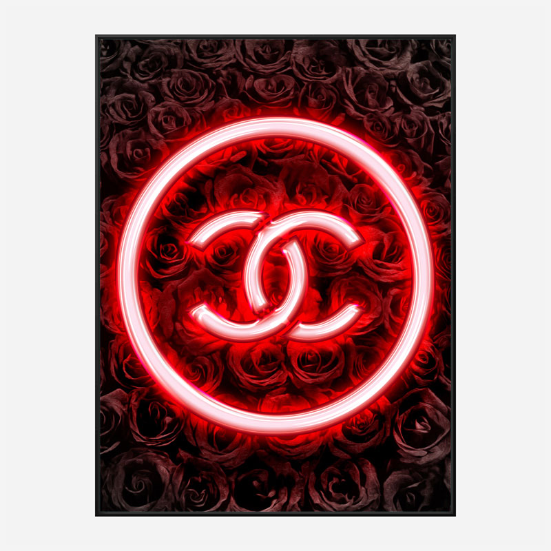 Chanel Neon Style Art Print Chanel Neon Style Art Print