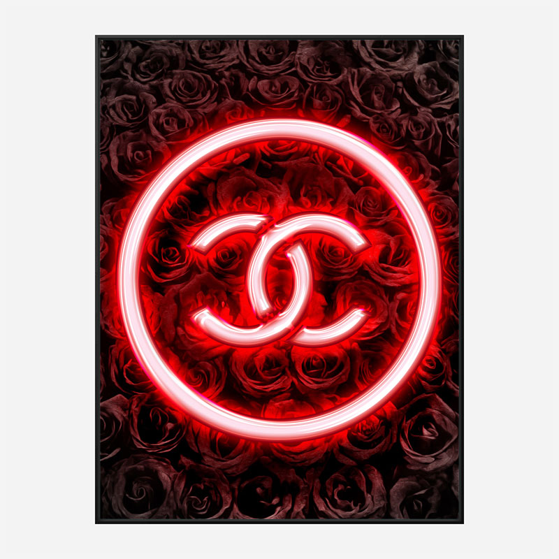 Chanel Neon Style Art Print Chanel Neon Style Art Print