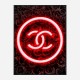 Chanel Neon Style Art Print Chanel Neon Style Art Print