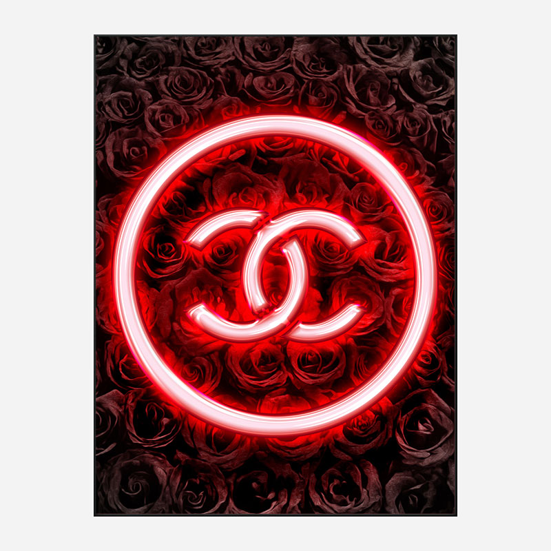 Chanel Neon Style Art Print Chanel Neon Style Art Print