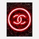 Chanel Neon Style Art Print Chanel Neon Style Art Print