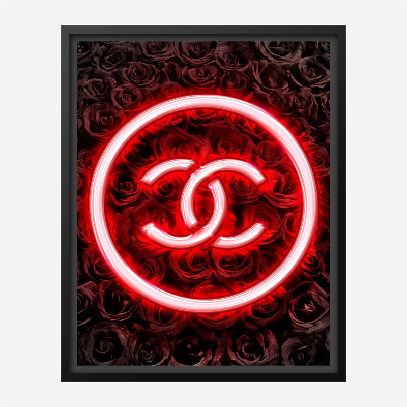 Chanel Neon Style Art Print Chanel Neon Style Art Print