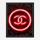 Chanel Neon Style Art Print Chanel Neon Style Art Print