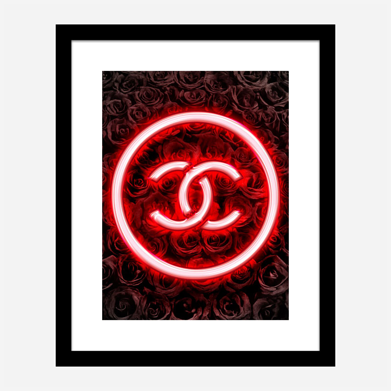 Chanel Neon Style Art Print Chanel Neon Style Art Print