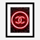 Chanel Neon Style Art Print Chanel Neon Style Art Print