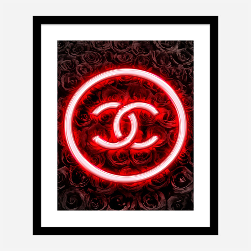 Chanel Neon Style Art Print Chanel Neon Style Art Print