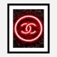 Chanel Neon Style Art Print Chanel Neon Style Art Print