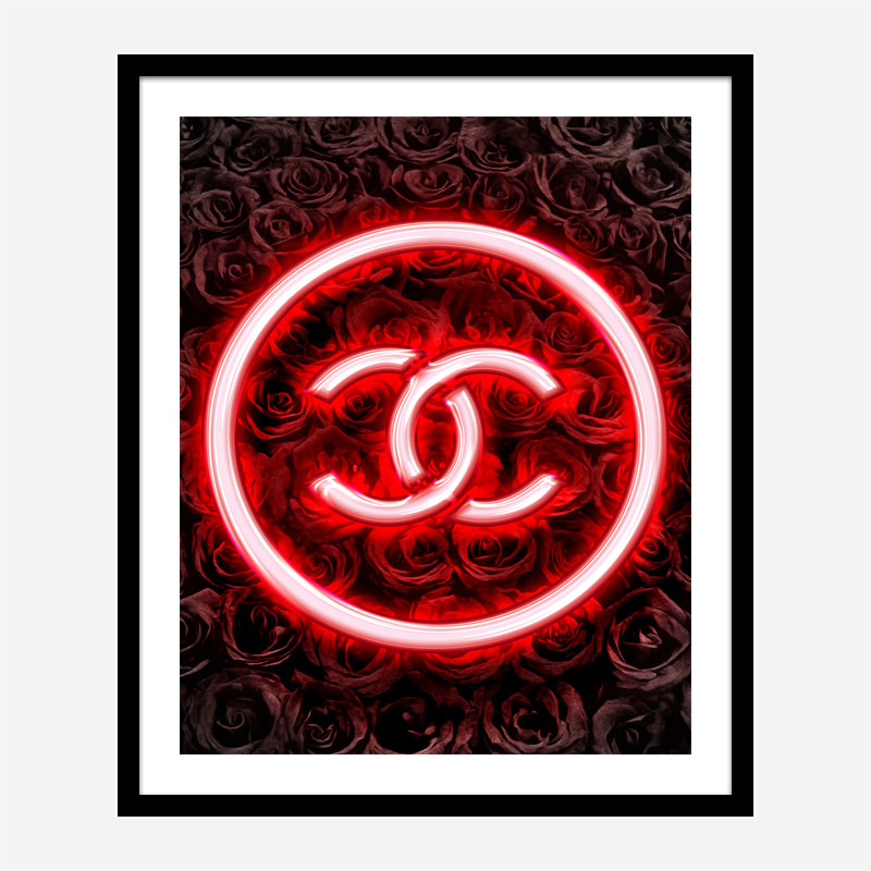 Chanel Neon Style Art Print Chanel Neon Style Art Print