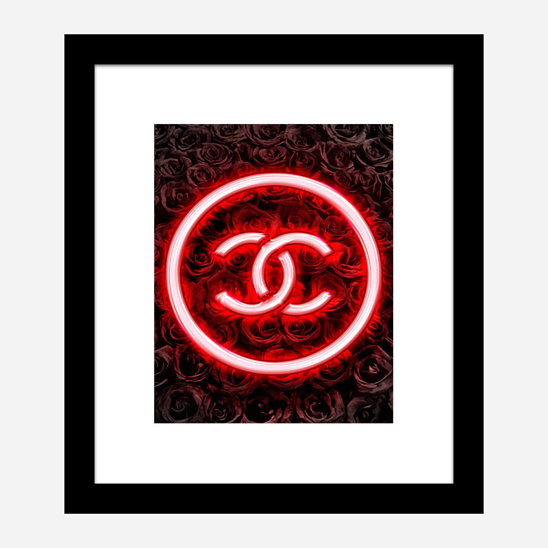 Chanel Neon Style Art Print Chanel Neon Style Art Print