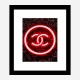 Chanel Neon Style Art Print Chanel Neon Style Art Print