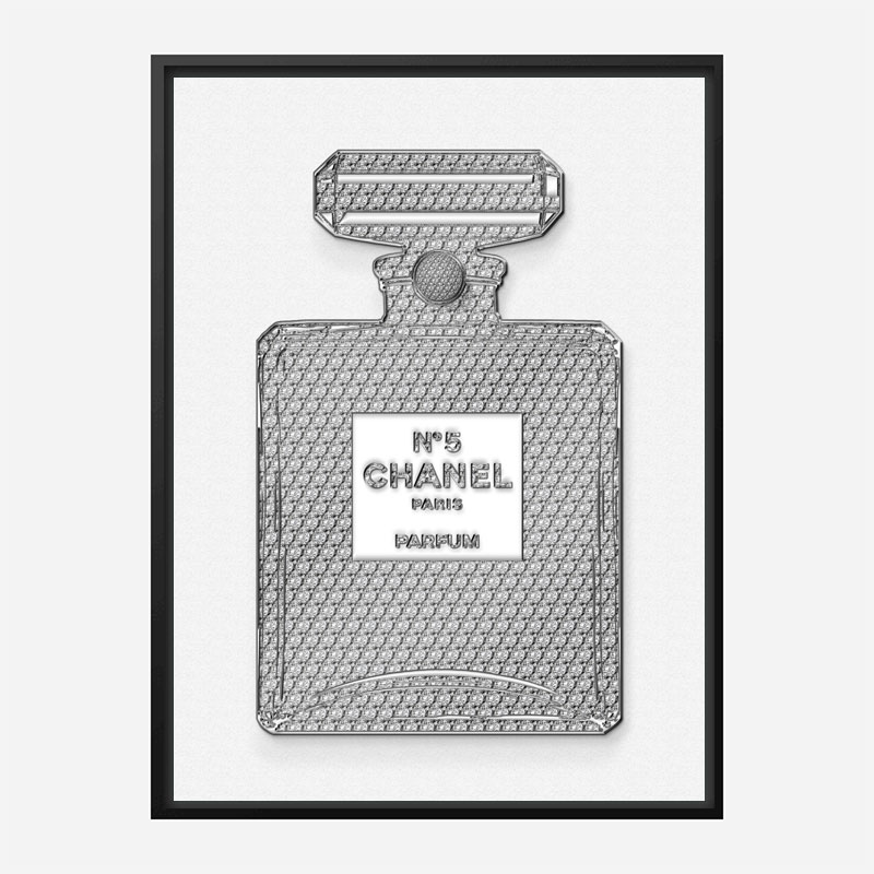 Chanel No5 Diamond Encrusted Perfume Bottle Art Print Chanel No5 Diamond Encrusted Perfume Bottle Art Print