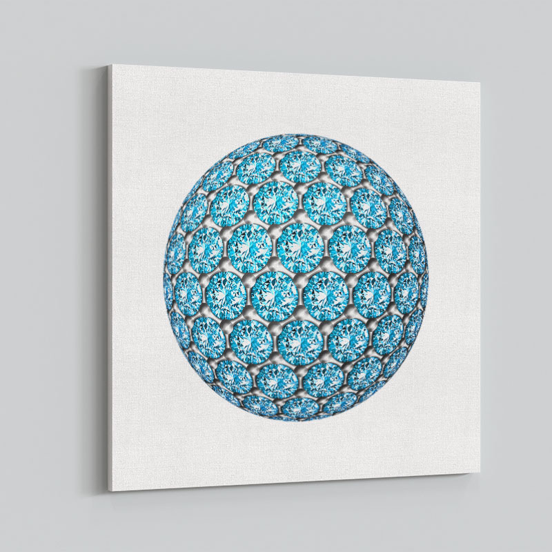 Diamond Ball Blue Art Print Diamond Ball Blue Art Print