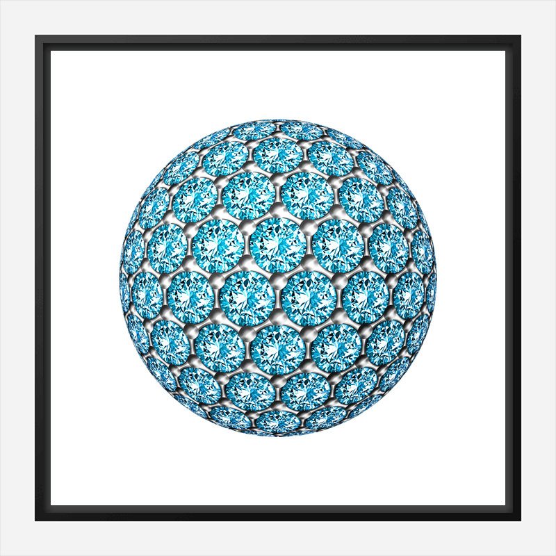 Diamond Ball Blue Art Print Diamond Ball Blue Art Print