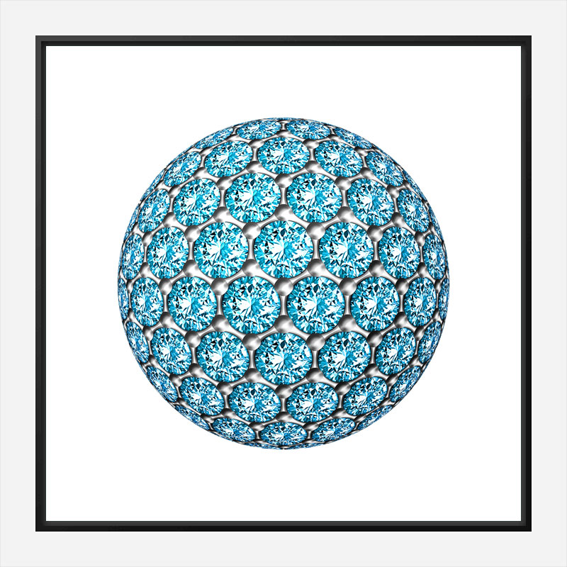 Diamond Ball Blue Art Print Diamond Ball Blue Art Print