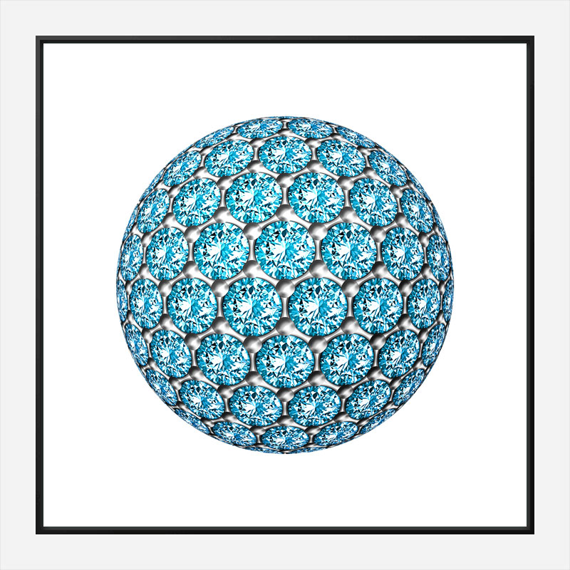 Diamond Ball Blue Art Print Diamond Ball Blue Art Print