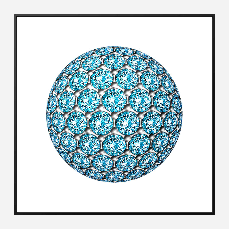 Diamond Ball Blue Art Print Diamond Ball Blue Art Print