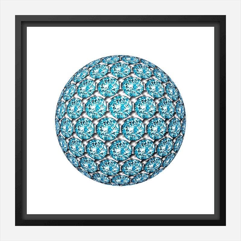 Diamond Ball Blue Art Print Diamond Ball Blue Art Print