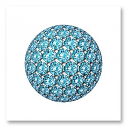 Diamond Ball Blue Art Print