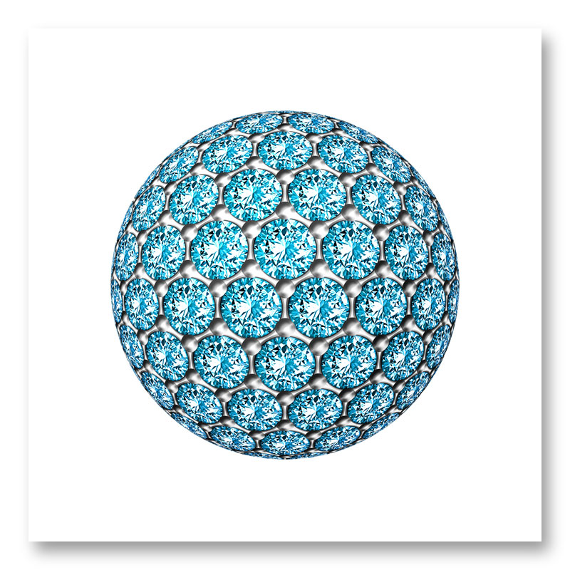 Diamond Ball Blue Art Print Diamond Ball Blue Art Print