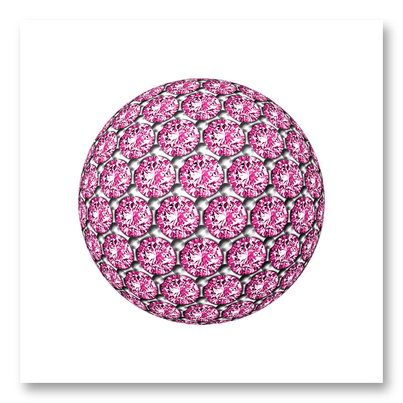 Diamond Ball Pink Art Print Diamond Ball Pink Art Print