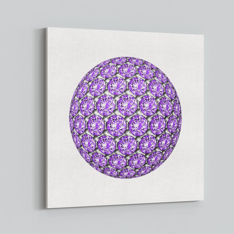 Diamond Ball Purple Art Print