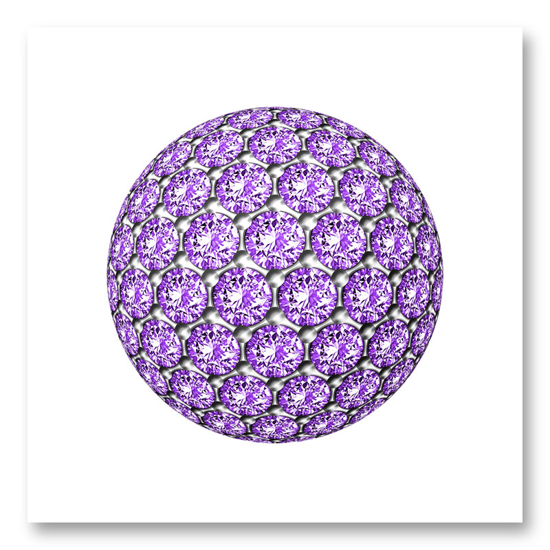 Diamond Ball Purple Art Print Diamond Ball Purple Art Print