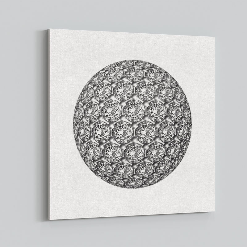 Diamond Ball Silver Art Print Diamond Ball Silver Art Print